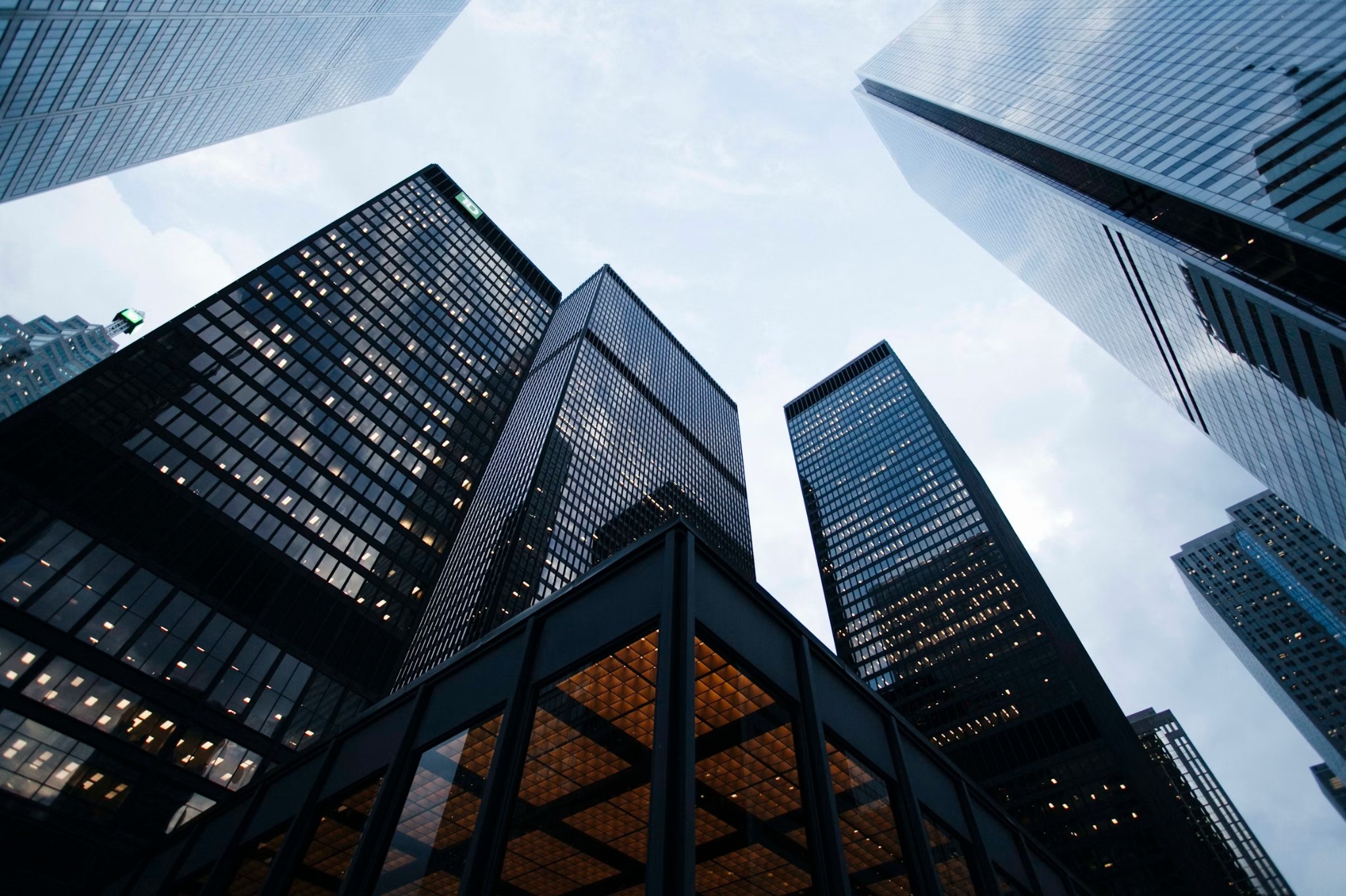 Modern architectural office building stock image